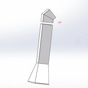 Tagwood BBQ Elbows for Smoke Hood in rust-resistant 304 stainless steel with 45-degree angle for outdoor kitchen ventilation.