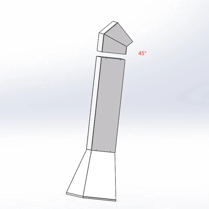 Tagwood BBQ Elbows for Smoke Hood in rust-resistant 304 stainless steel with 45-degree angle for outdoor kitchen ventilation.