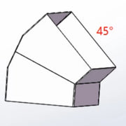Tagwood BBQ Elbows for Smoke Hood 45-degree angle made of durable rust-resistant 304 stainless steel for outdoor grills.
