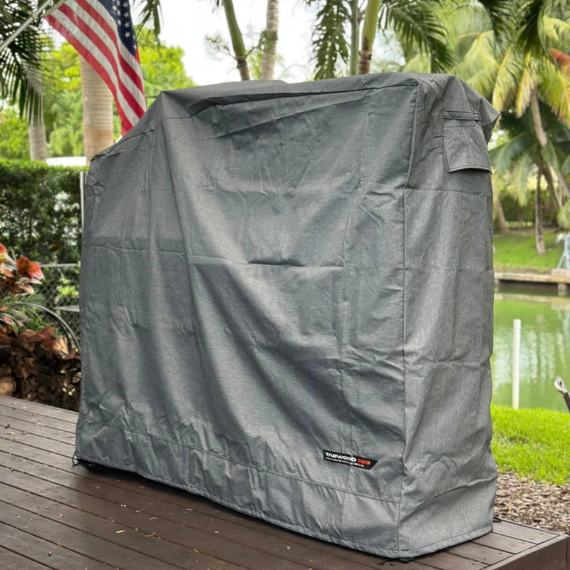 Tagwood BBQ BBQ06SS Cover - COVE06 durable grey vinyl grill cover with UV and water resistance, custom fit for BBQ06SS model.