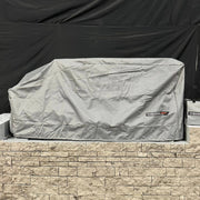 Tagwood BBQ BBQ08SS Cover - COVE08 gray waterproof grill cover with velvet liner and adjustable drawstring for secure fit outdoors.