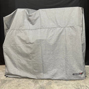 Tagwood BBQ BBQ23SS Cover - COVE23 durable gray vinyl grill cover with velvet liner, waterproof, UV protection, vent windows, and adjustable drawstring.