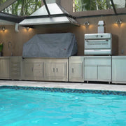 Tagwood BBQ BBQ28SS Cover COVE28 gray waterproof grill cover with velvet liner and adjustable drawstring for outdoor protection