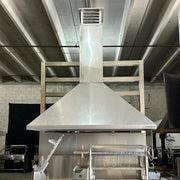 Tagwood BBQ Smoke Hood for BBQ25SS Grills, stainless steel wall-mounted canopy with extendable duct and heat resistance.