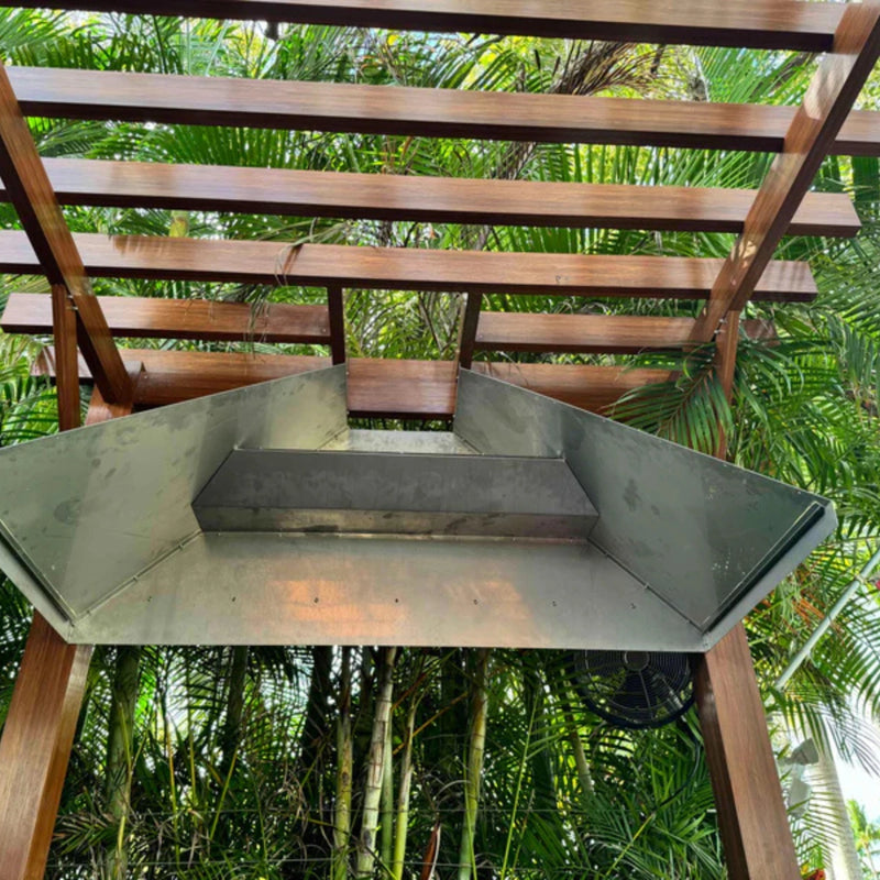 Tagwood BBQ Smoke Hood for BBQ28SS Grills, 304 stainless steel wall-mounted canopy for smoke extraction.