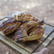 Tagwood BBQ Edge-Grain Cutting & Carving Board TAWO04 with durable Acacia wood, juice groove, hand grips, and rustic finish.