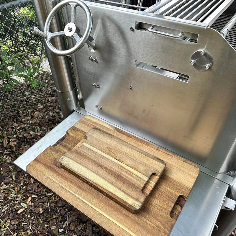 Tagwood BBQ Edge-Grain Cutting & Carving Board - TAWO05 with ergonomic grips, juice groove, and durable Acacia wood, 24" x 16".