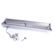 HPC Fire Inspired Linear Interlink Pan Inserts Liquid Propane stainless steel burner with interlink design and control valve for outdoor fire features.