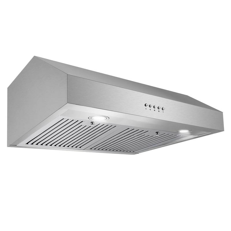 Cosmo 48" Haven Collection Under Cabinet Range Hood in Stainless Steel, 500 CFM, LED Lights, COS-QB48