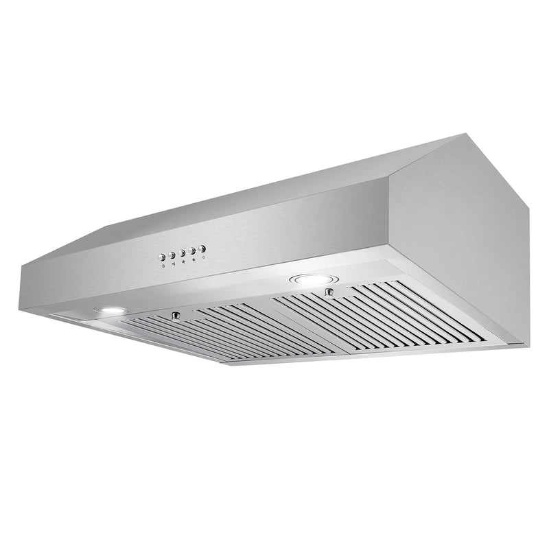 Cosmo 48" Haven Collection Under Cabinet Range Hood in Stainless Steel, 500 CFM, LED Lights, COS-QB48