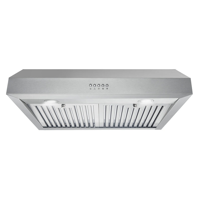 Cosmo 30" Haven Collection Under Cabinet Range Hood in Stainless Steel, 380 CFM, LED Lights, UC30