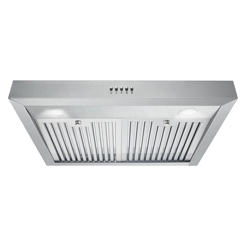 Cosmo 30" Haven Collection Under Cabinet Range Hood in Stainless Steel, 380 CFM, LED Lights, UC30