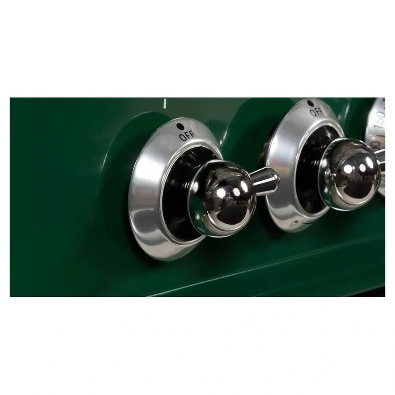 ILVE Majestic II 36" Dual Fuel Freestanding Range in Emerald Green with Chrome Trim, UM09FDNS3EGC