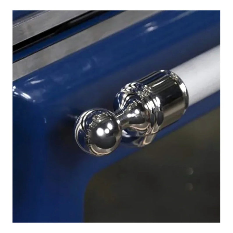 ILVE Majestic II 36" Dual Fuel Freestanding Range in Midnight Blue with Chrome Trim, UM09FDNS3MBC