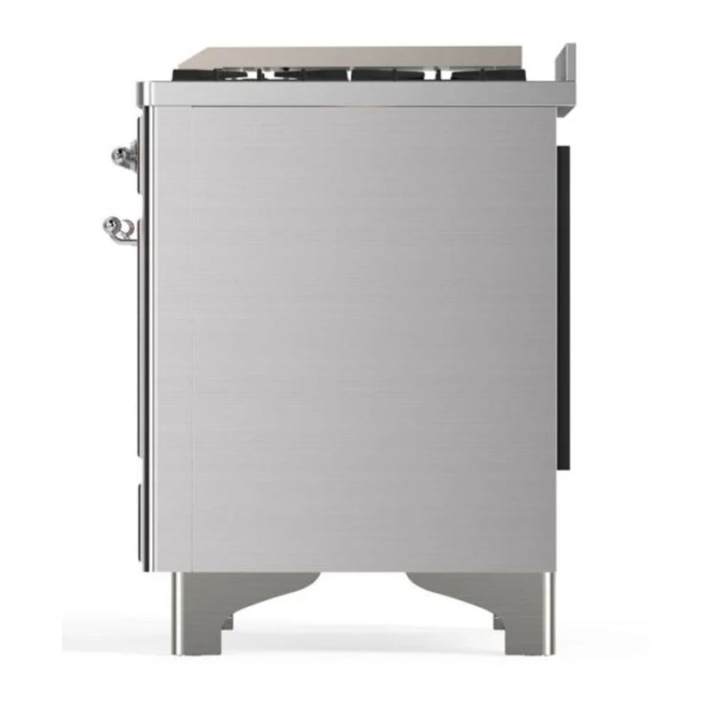 ILVE Majestic II 36" Dual Fuel Freestanding Range in Stainless Steel with Chrome Trim, UM09FDNS3SSC