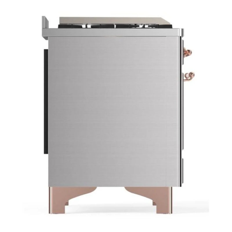 ILVE Majestic II 36" Dual Fuel Freestanding Range in Stainless Steel with Copper Trim, UM09FDNS3SSPLP