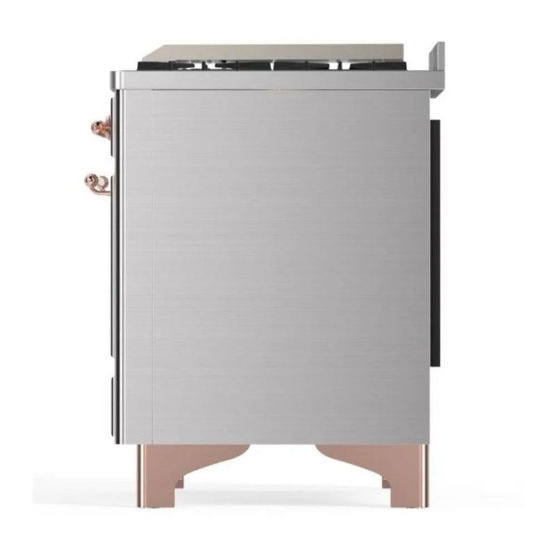 ILVE Majestic II 36" Dual Fuel Freestanding Range in Stainless Steel with Copper Trim, UM09FDNS3SSP