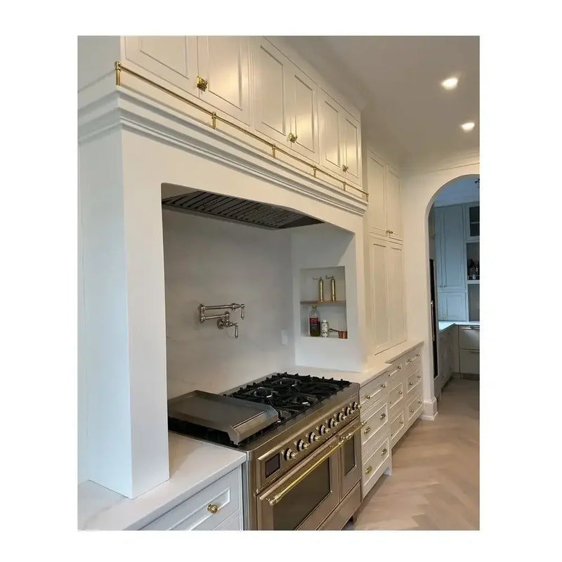 ILVE Majestic II 48" Dual Fuel Freestanding Range in Stainless Steel with Brass Trim, UM12FDNS3SSGLP