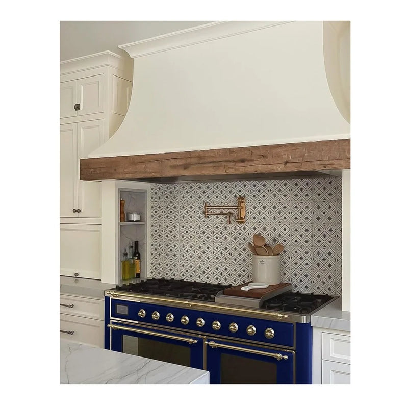 ILVE Majestic II 60" Dual Fuel Freestanding Range in Midnight Blue with Chrome Trim, UM15FDNS3MBCLP