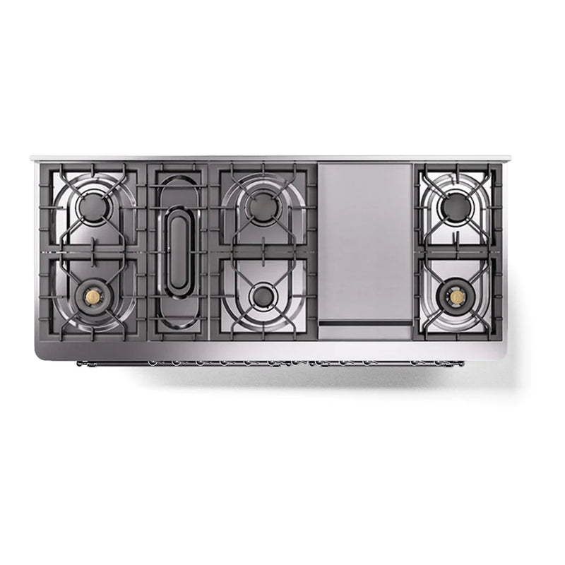 ILVE Majestic II 60" Dual Fuel Freestanding Range in RAL Color with Chrome Trim, UM15FDNS3RACLP