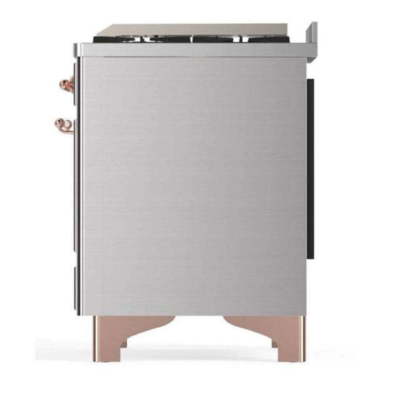 ILVE Majestic II 60" Dual Fuel Freestanding Range in Stainless Steel with Copper Trim, UM15FDNS3SSP