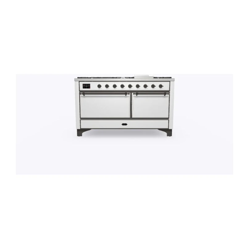 ILVE Majestic II 60" Dual Fuel Freestanding Range in RAL Color with Burnished Trim, UM15FDQNS3RABLP