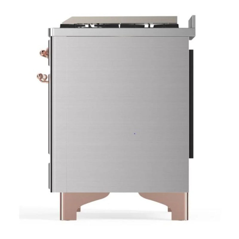 ILVE Majestic II 60" Dual Fuel Freestanding Range in Stainless Steel with Copper Trim, UM15FDQNS3SSPLP