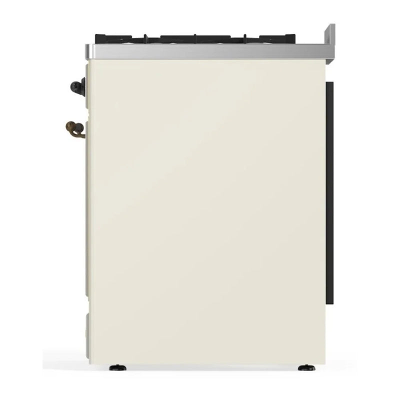 ILVE Majestic II 30" Dual Fuel Freestanding Range in Antique White with Burnished Trim, UM30DNE3AWB