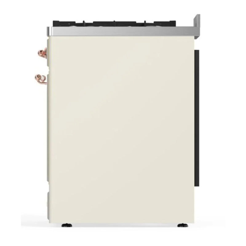 ILVE Majestic II 30" Dual Fuel Freestanding Range in Antique White with Copper Trim, UM30DNE3AWP