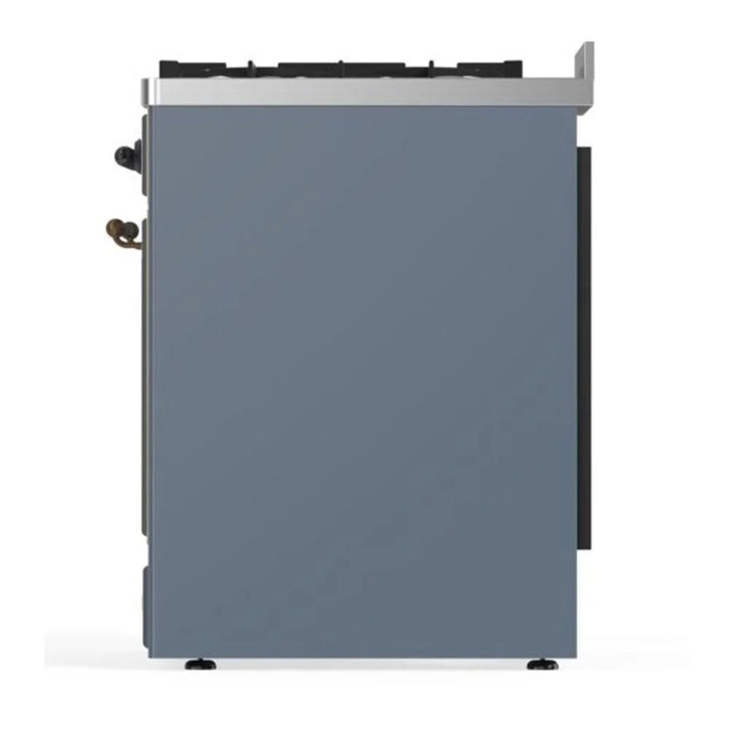 ILVE Majestic II 30" Dual Fuel Freestanding Range in Blue Grey with Burnished Trim, UM30DNE3BGB