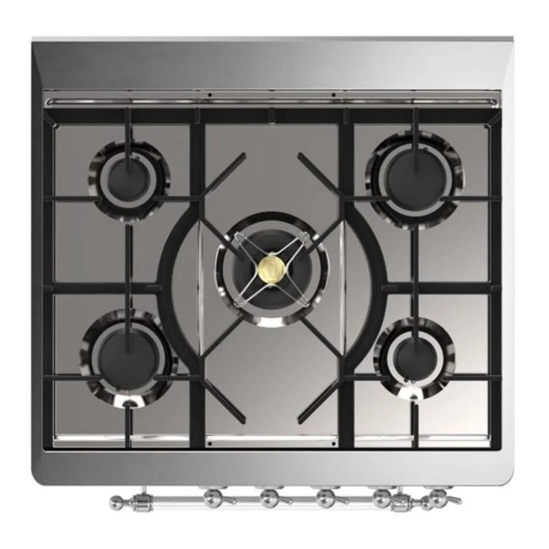 ILVE Majestic II 30" Dual Fuel Freestanding Range in Emerald Green with Chrome Trim, UM30DNE3EGC