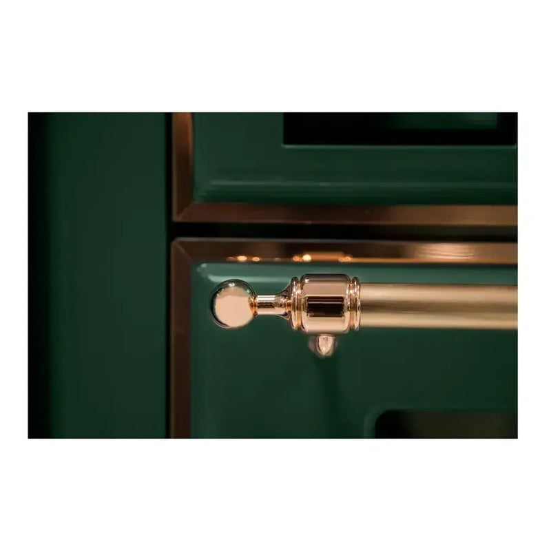 ILVE Majestic II 30" Dual Fuel Freestanding Range in Emerald Green with Copper Trim, UM30DNE3EGPLP