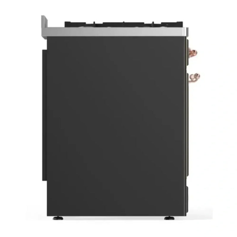ILVE Majestic II 30" Dual Fuel Freestanding Range in Graphite Matte with Copper Trim, UM30DNE3MGP