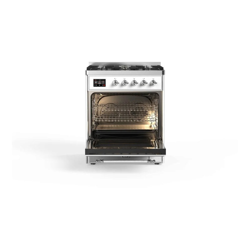 ILVE Majestic II 30" Dual Fuel Freestanding Range in RAL Color with Chrome Trim, UM30DNE3RAC