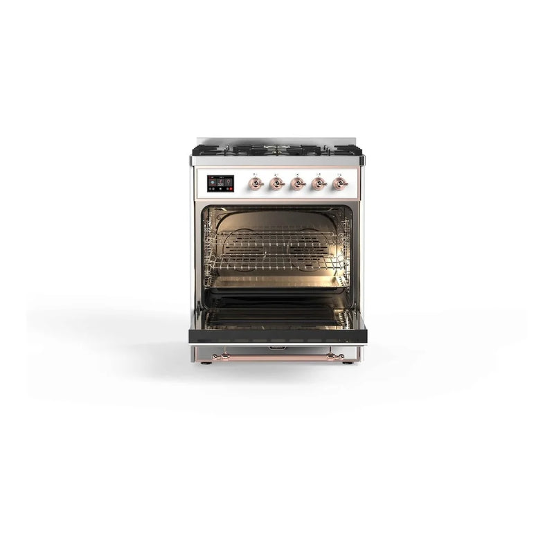 ILVE Majestic II 30" Dual Fuel Freestanding Range in RAL Color with Copper Trim, UM30DNE3RAPLP