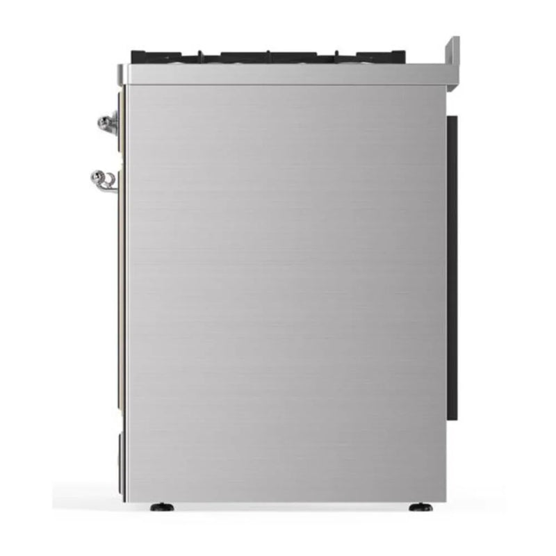 ILVE Majestic II 30" Dual Fuel Freestanding Range in Stainless Steel with Chrome Trim, UM30DNE3SSC
