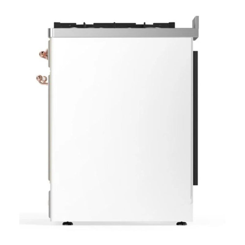 ILVE Majestic II 30" Dual Fuel Freestanding Range in White with Copper Trim, UM30DNE3WHP