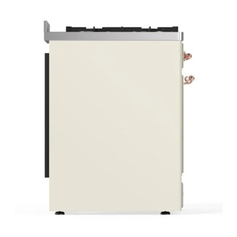 ILVE Majestic II 30" Dual Fuel Freestanding Range in Antique White with Copper Trim, UM30DQNE3AWPLP