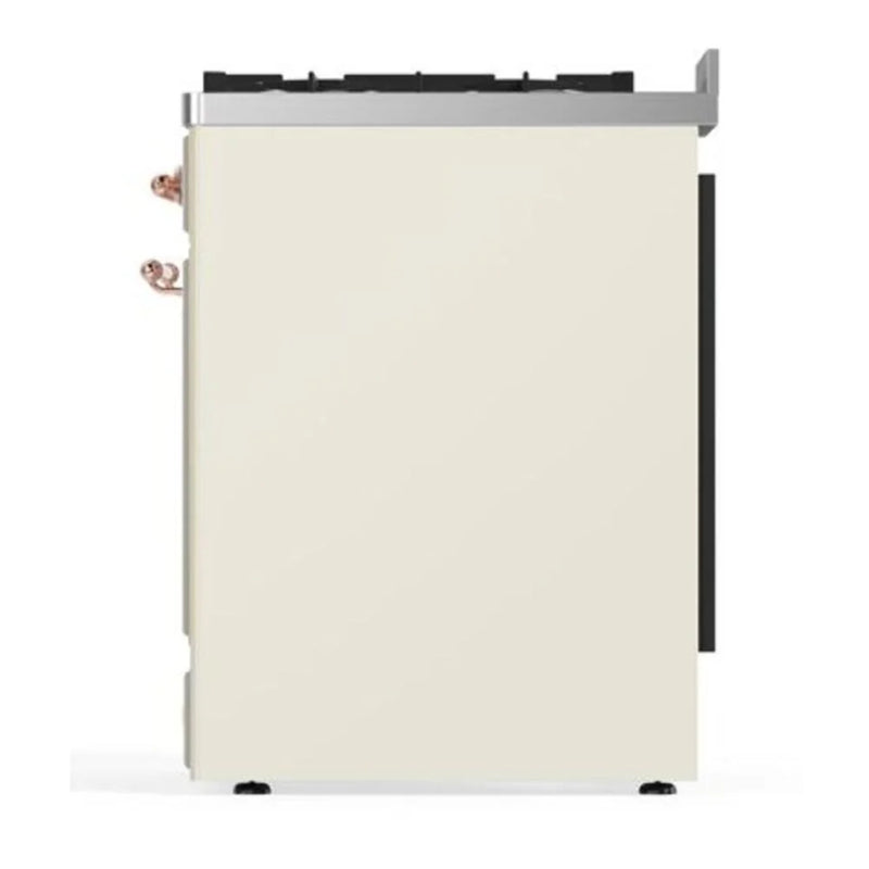 ILVE Majestic II 30" Dual Fuel Freestanding Range in Antique White with Copper Trim, UM30DQNE3AWP