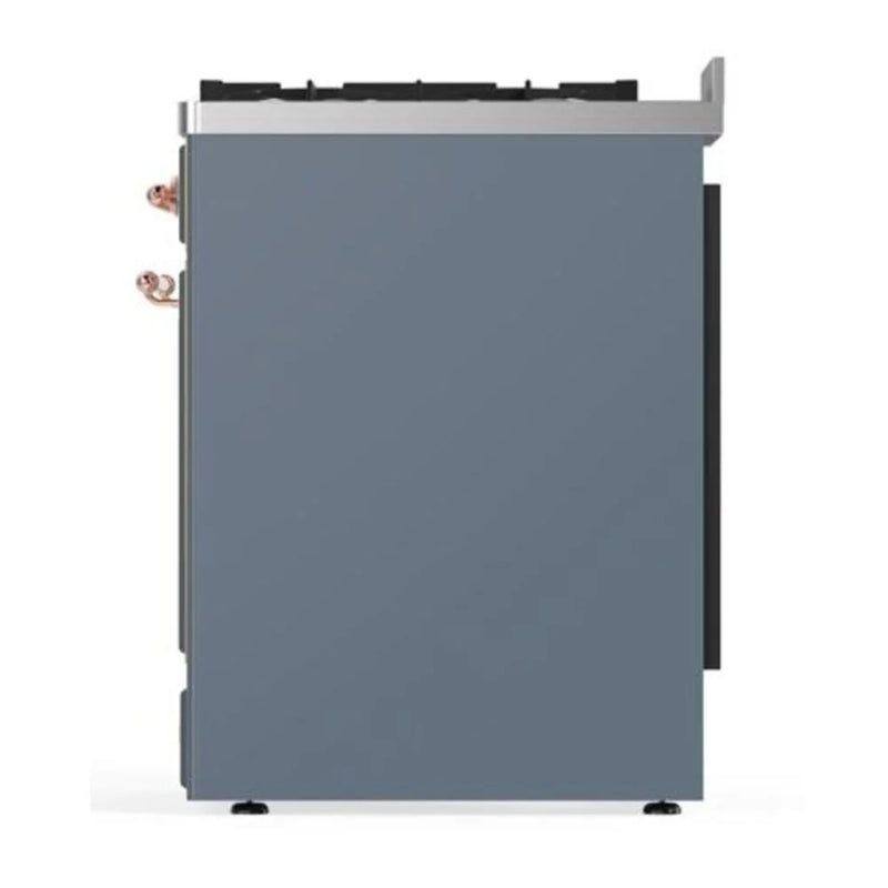 ILVE Majestic II 30" Dual Fuel Freestanding Range in Blue Grey with Copper Trim, UM30DQNE3BGP