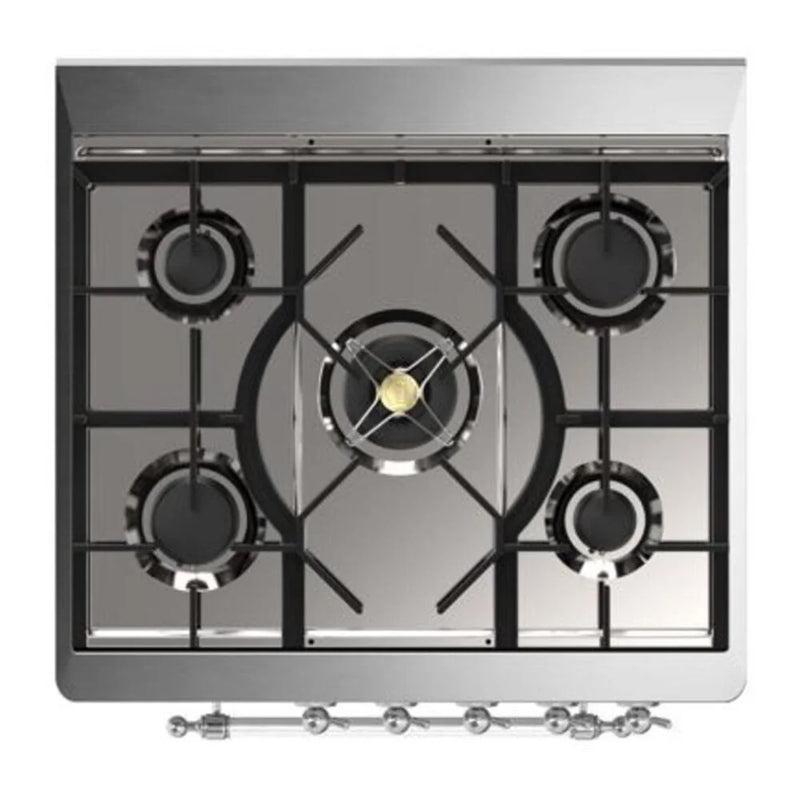 ILVE Majestic II 30" Dual Fuel Freestanding Range in Graphite Matte with Chrome Trim, UM30DQNE3MGCLP
