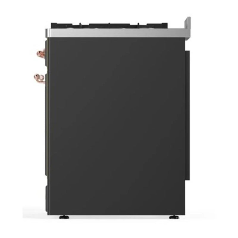 ILVE Majestic II 30" Dual Fuel Freestanding Range in Graphite Matte with Copper Trim, UM30DQNE3MGP