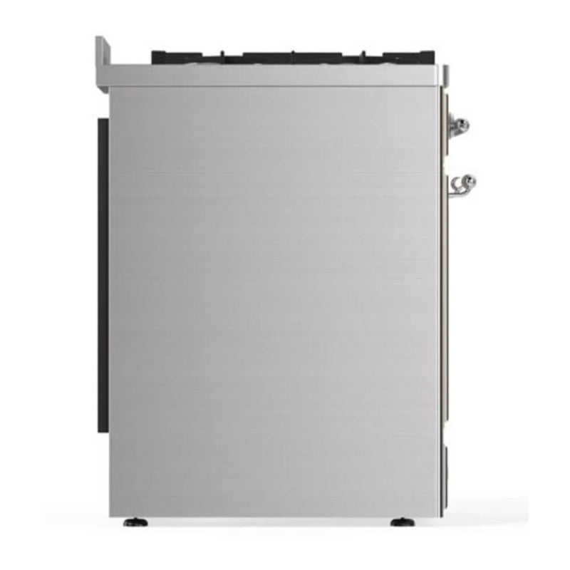 ILVE Majestic II 30" Dual Fuel Freestanding Range in Stainless Steel with Chrome Trim, UM30DQNE3SSC