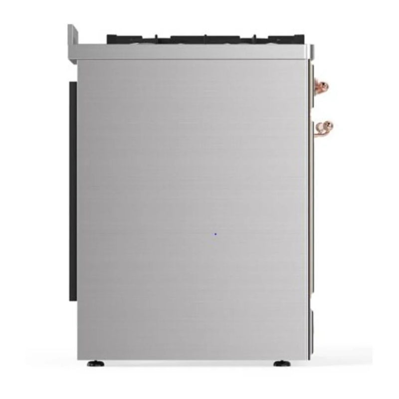 ILVE Majestic II 30" Dual Fuel Freestanding Range in Stainless Steel with Copper Trim, UM30DQNE3SSPLP