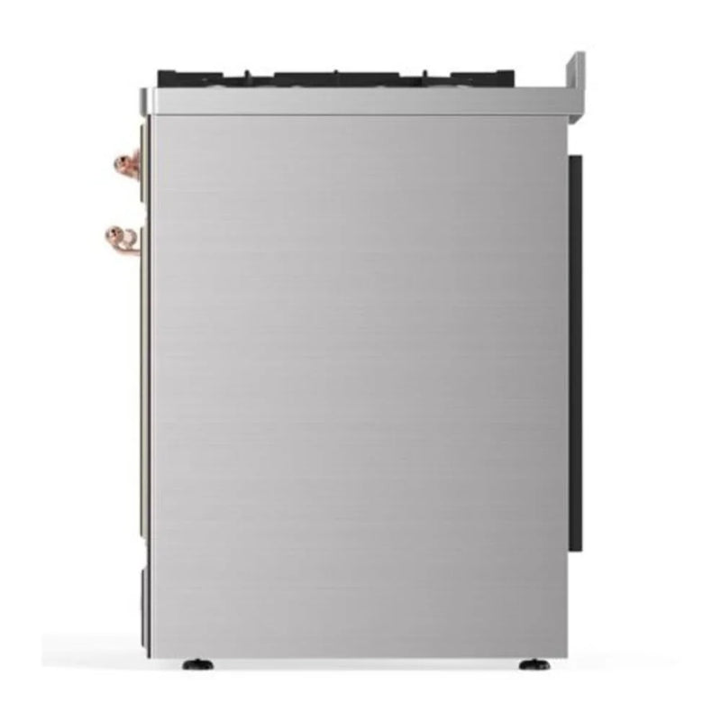 ILVE Majestic II 30" Dual Fuel Freestanding Range in Stainless Steel with Copper Trim, UM30DQNE3SSP