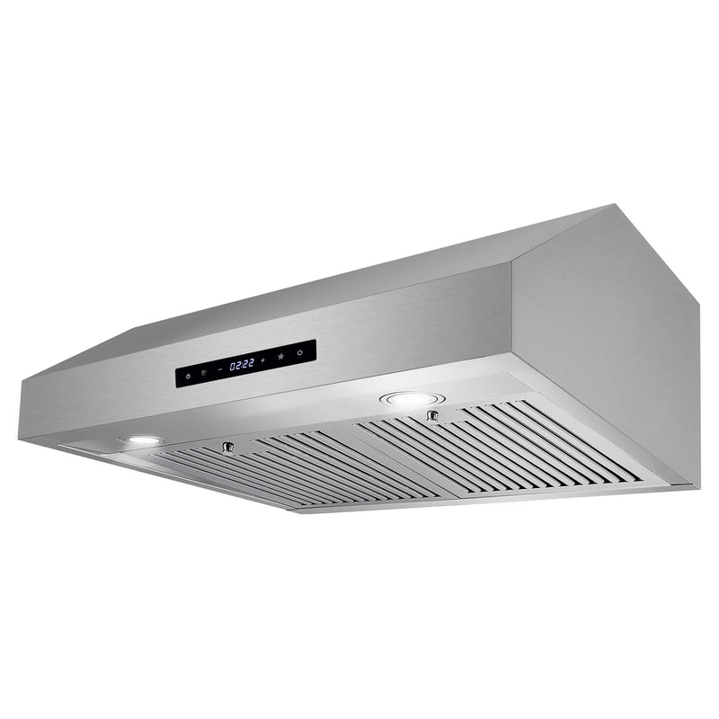 Cosmo 30" Haven Collection Under Cabinet Range Hood in Stainless Steel, 380 CFM, LED Lights, Touch Controls, UMC30