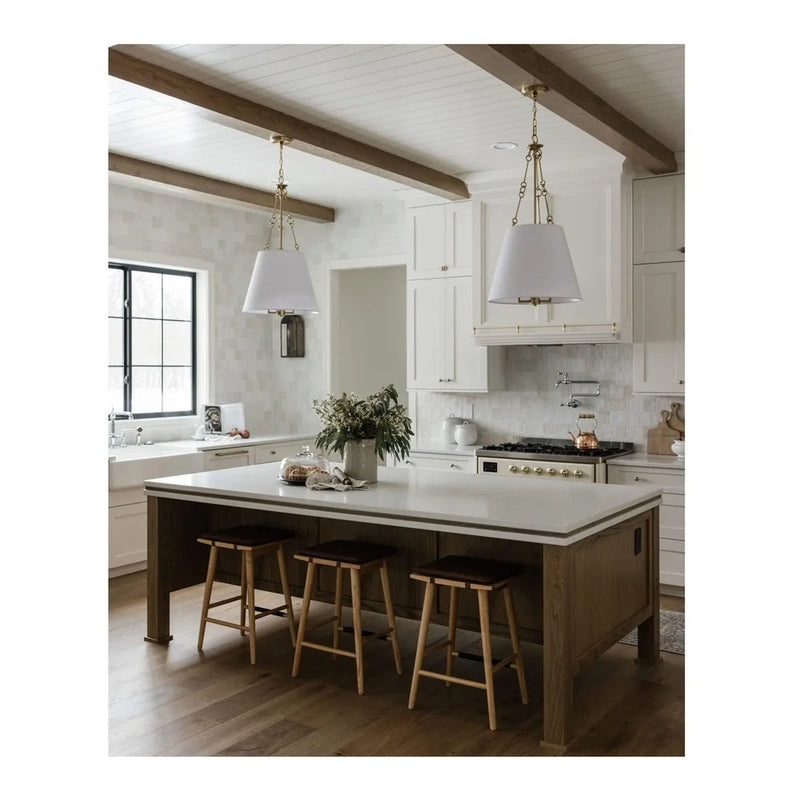 ILVE Majestic II 40" Dual Fuel Freestanding Range in Antique White with Brass Trim, UMD10FDNS3AWG