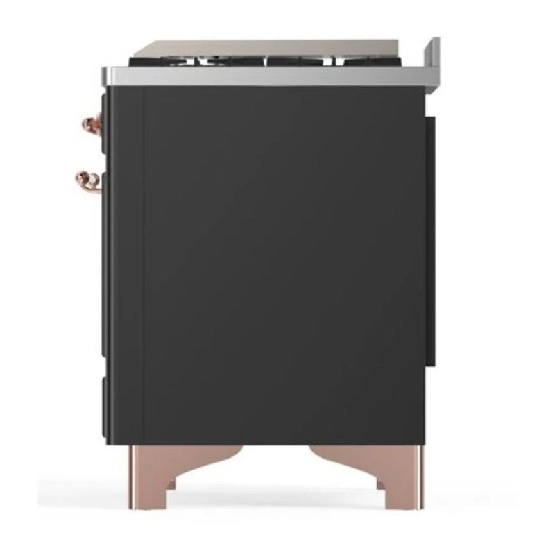 ILVE Majestic II 40" Dual Fuel Freestanding Range in Graphite Matte with Copper Trim, UMD10FDNS3MGP