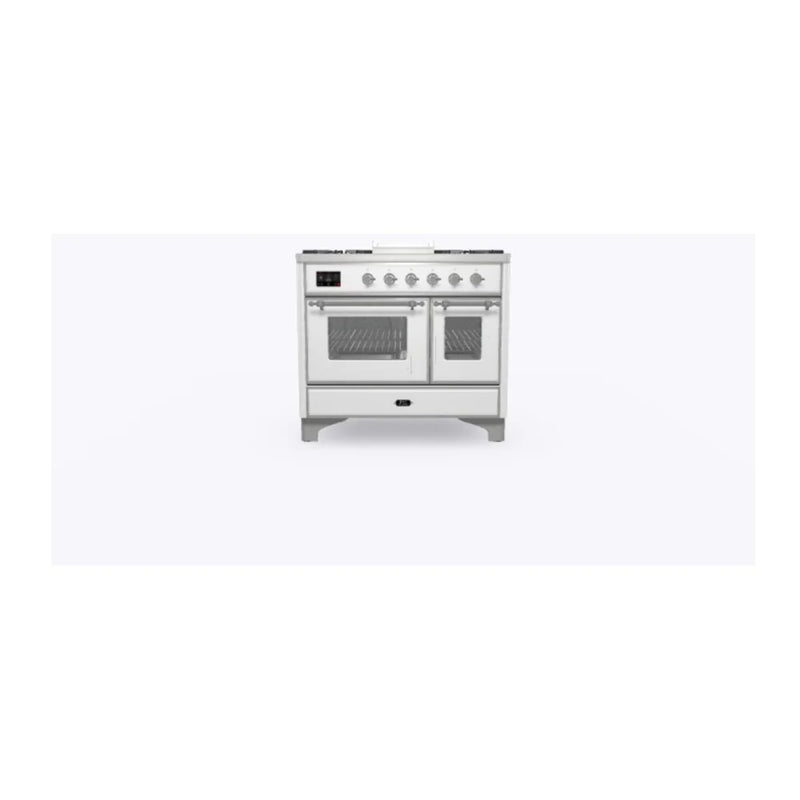 ILVE Majestic II 40" Dual Fuel Freestanding Range in RAL Color with Chrome Trim, UMD10FDNS3RACLP