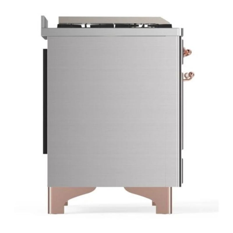 ILVE Majestic II 40" Dual Fuel Freestanding Range in Stainless Steel with Copper Trim, UMD10FDQNS3SSP